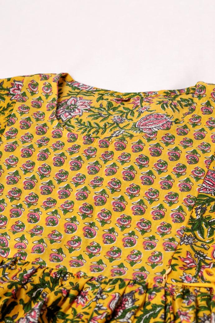 Floral Printed Cotton Maxi Fit And Flare Maternity Dresses ROOPWATI FASHION