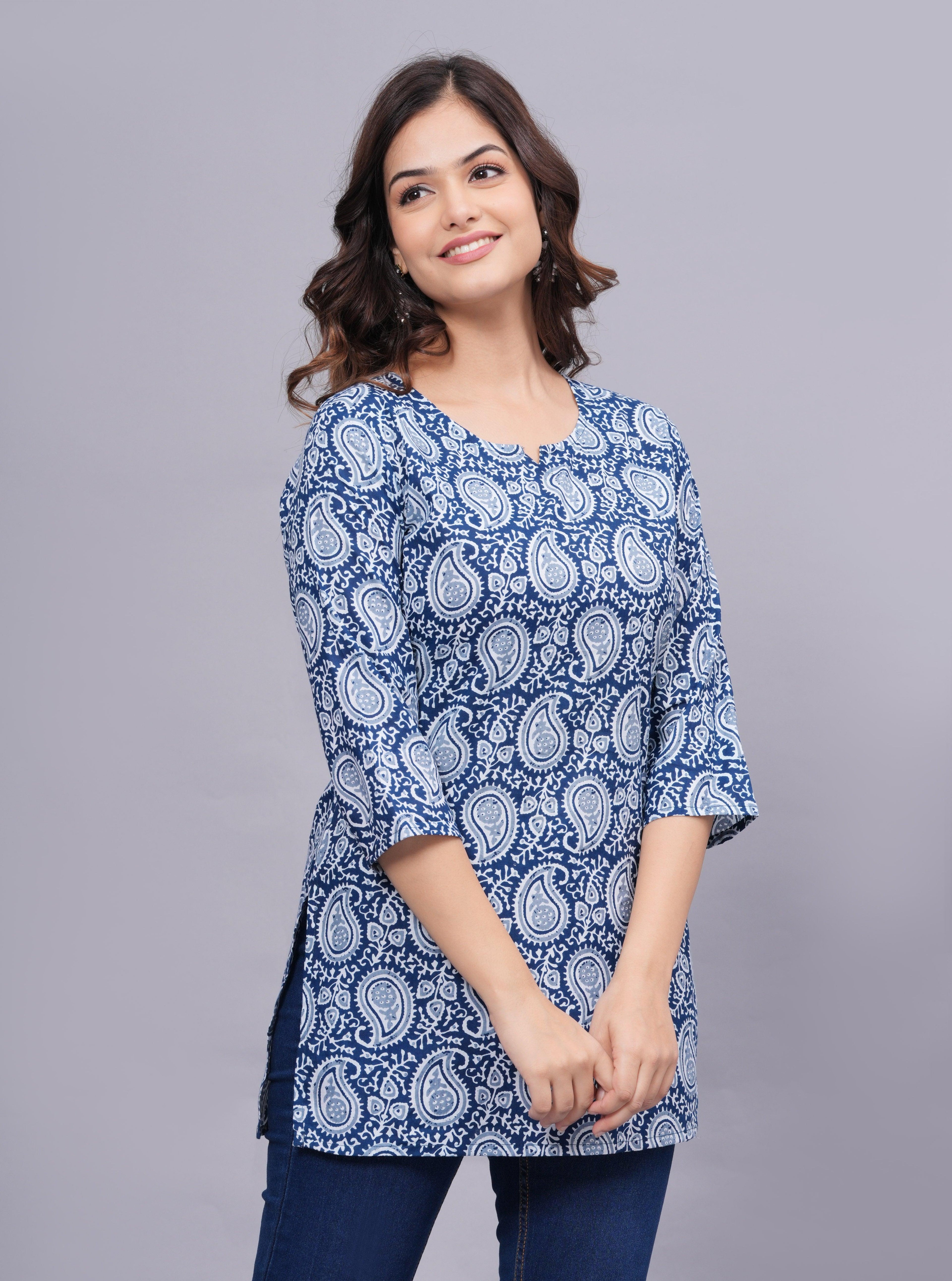 Ethnic Motifs Printed Pure Cotton Kurti ROOPWATI FASHION