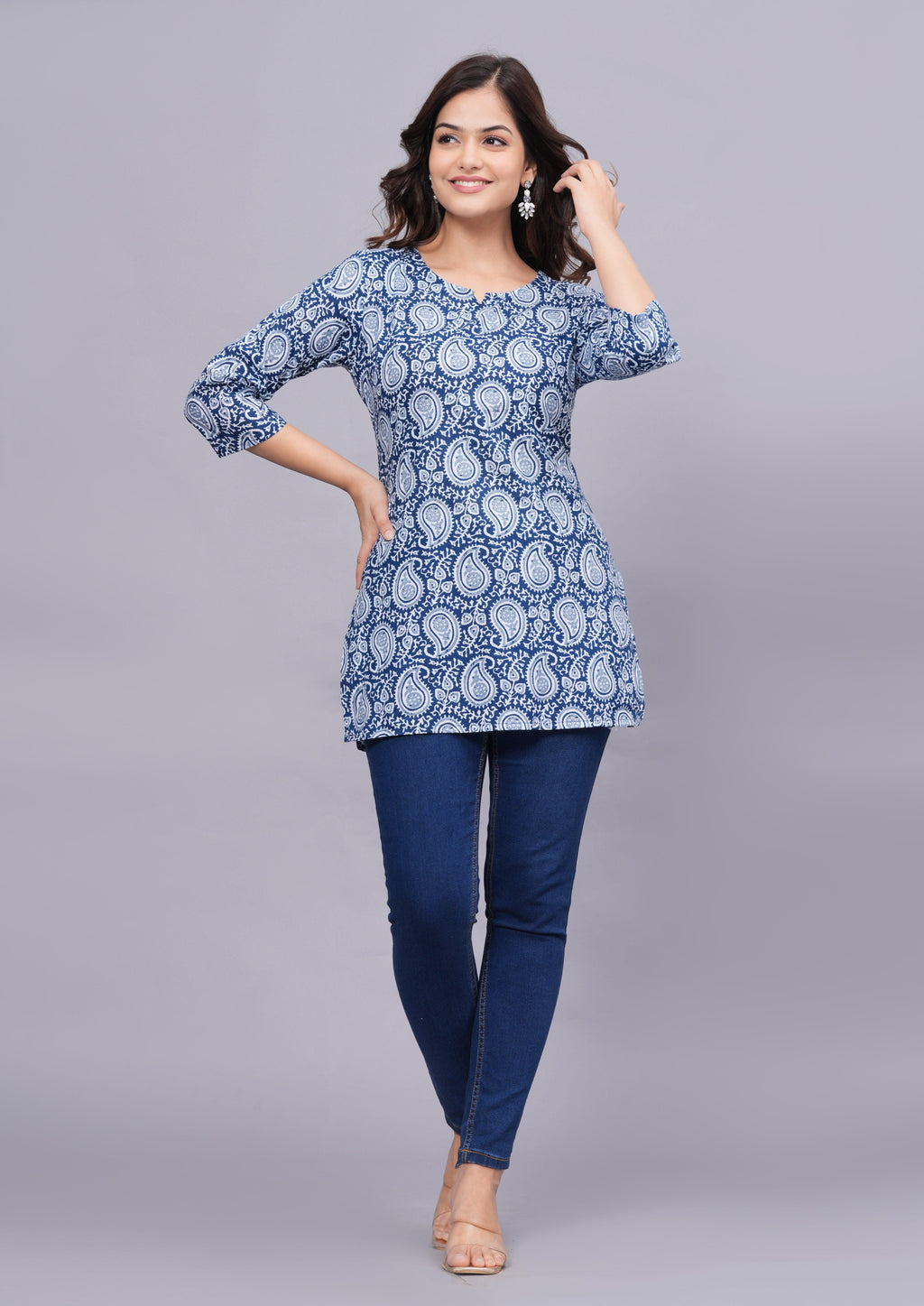 Ethnic Motifs Printed Pure Cotton Kurti ROOPWATI FASHION