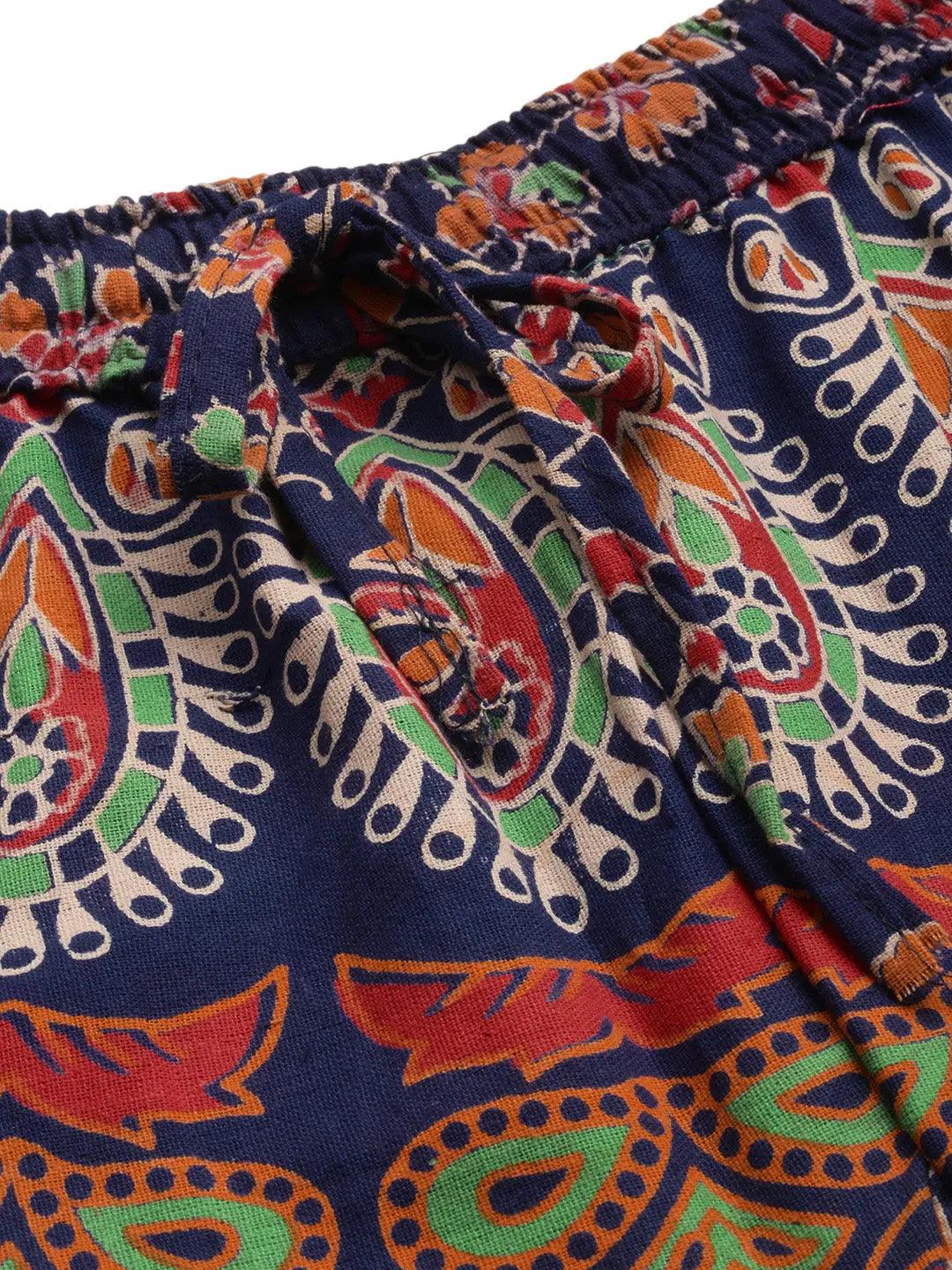 Women Rajasthani Print Ethnic Motifs Print Flared Palazzos ROOPWATI FASHION