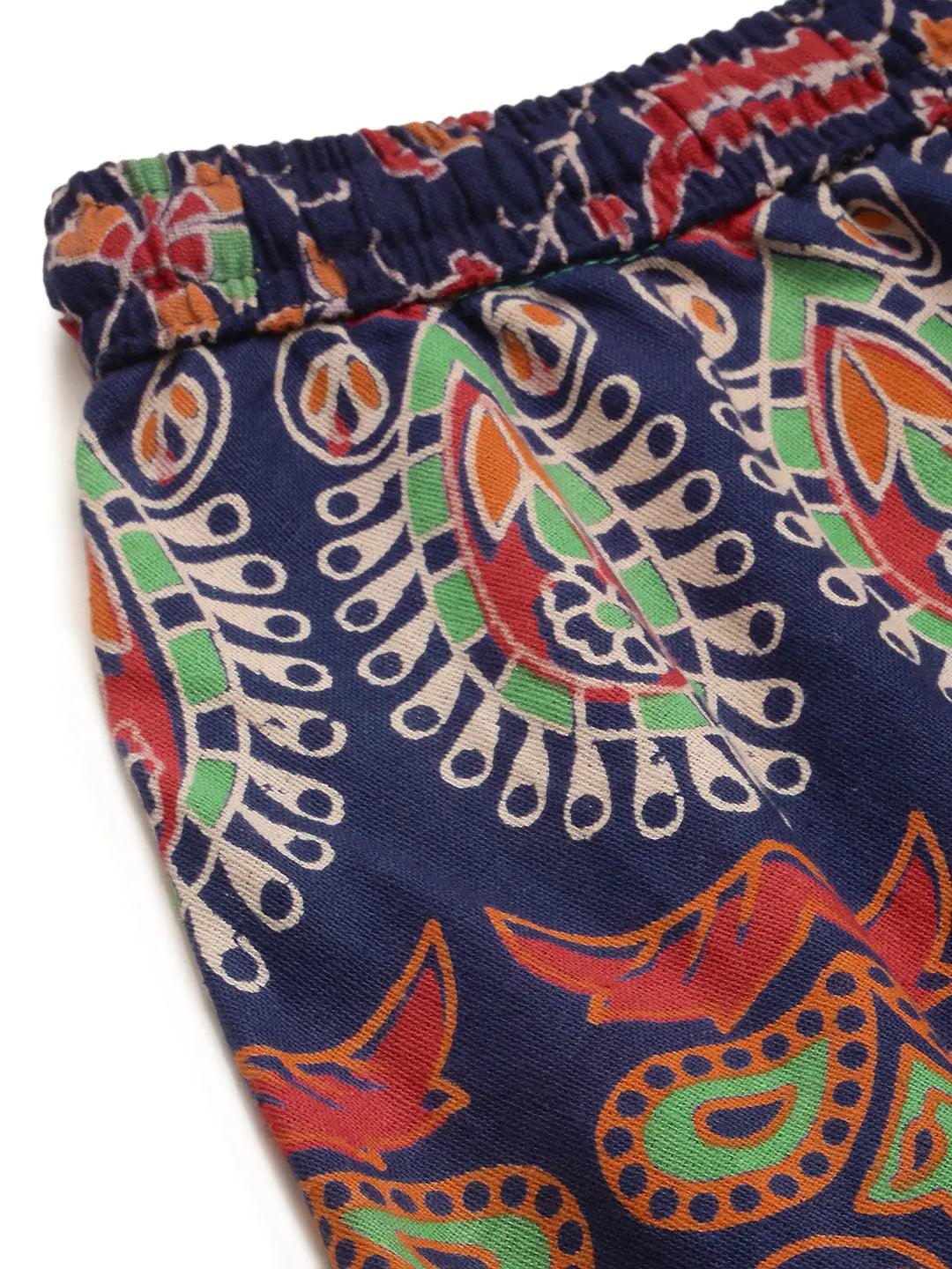 Women Rajasthani Print Ethnic Motifs Print Flared Palazzos ROOPWATI FASHION