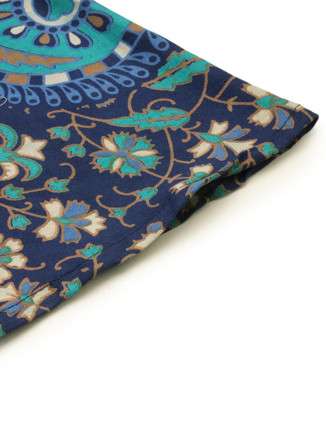 Women Green & Navy Blue Ethnic Motifs Print Flared Palazzos ROOPWATI FASHION