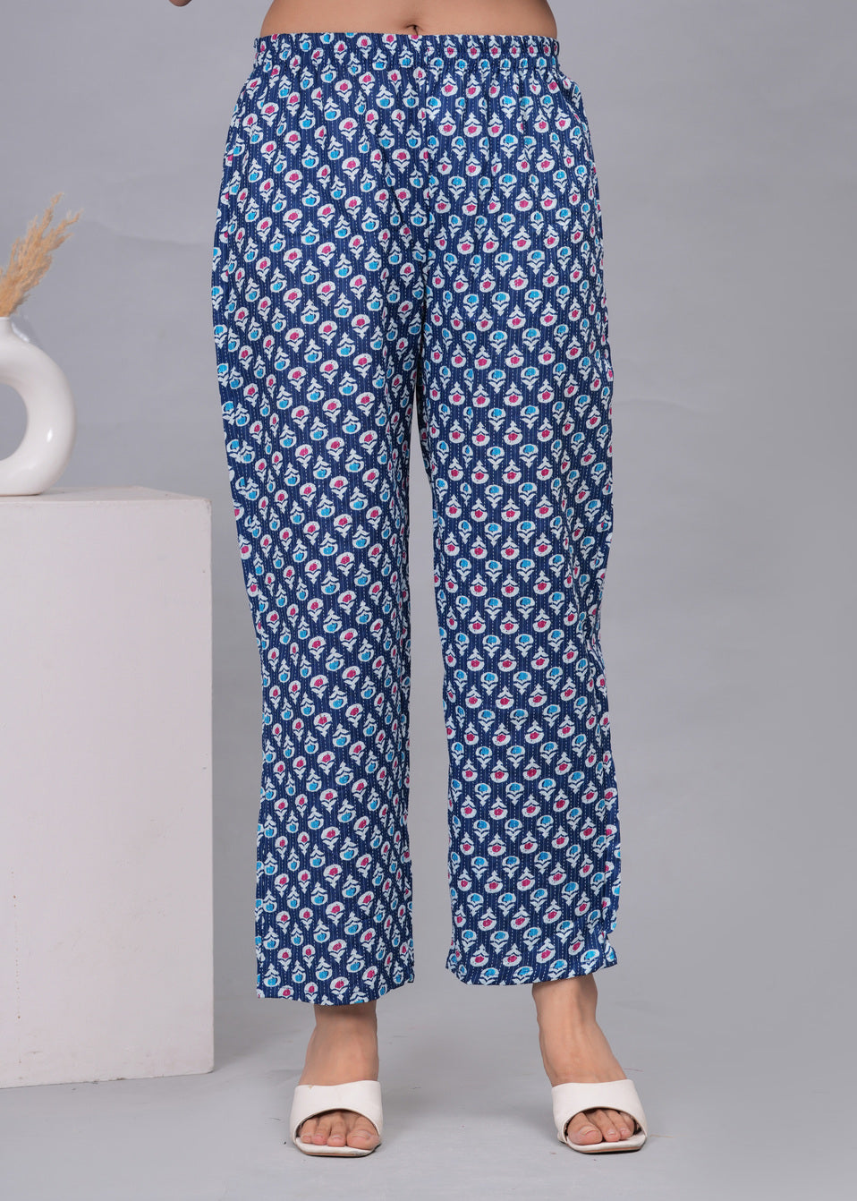 Women Blue & Multi-coloured Printed Pure Cotton Co-Ord Set