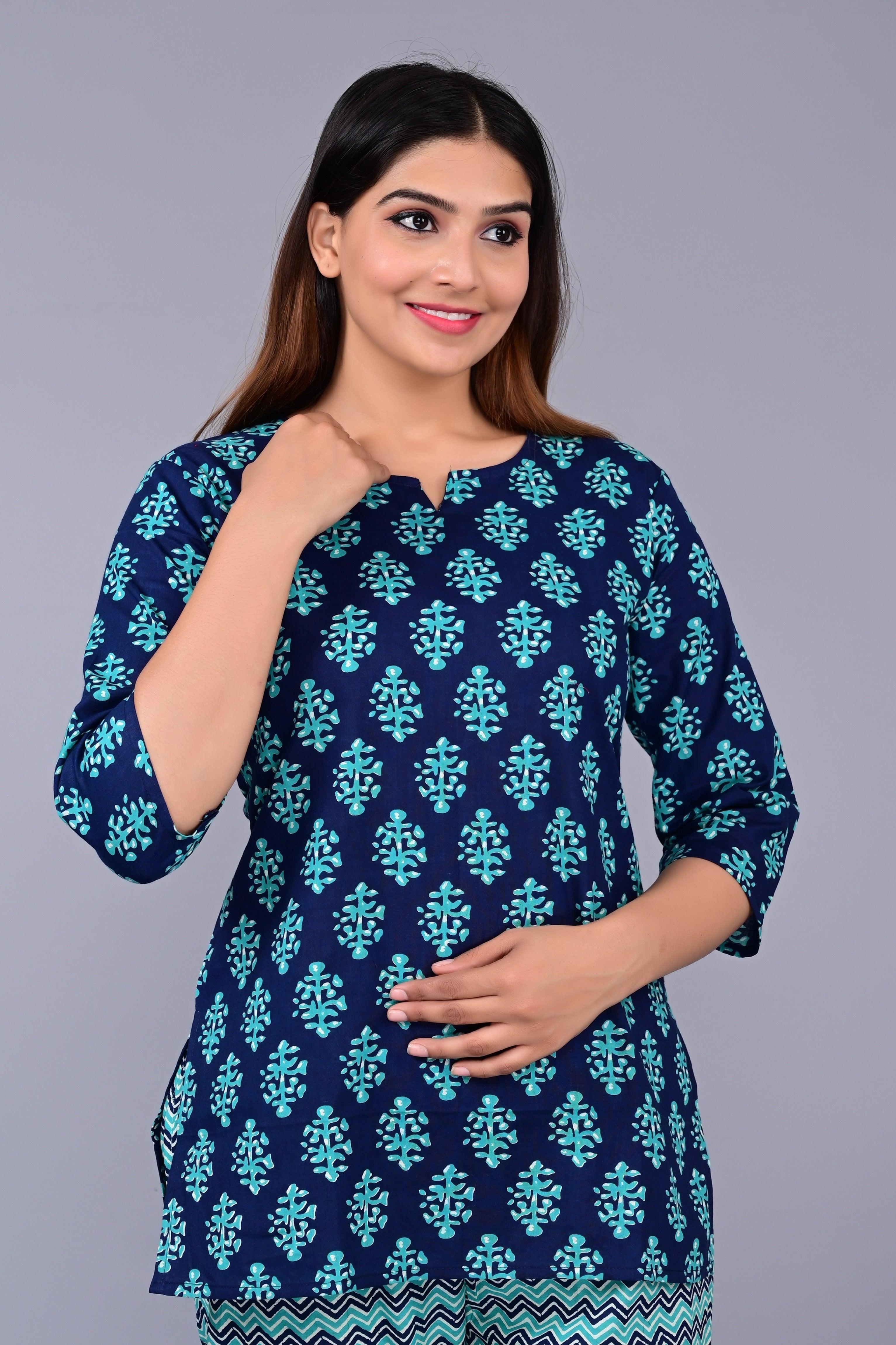 Printed Pure Cotton Night Suit ROOPWATI FASHION