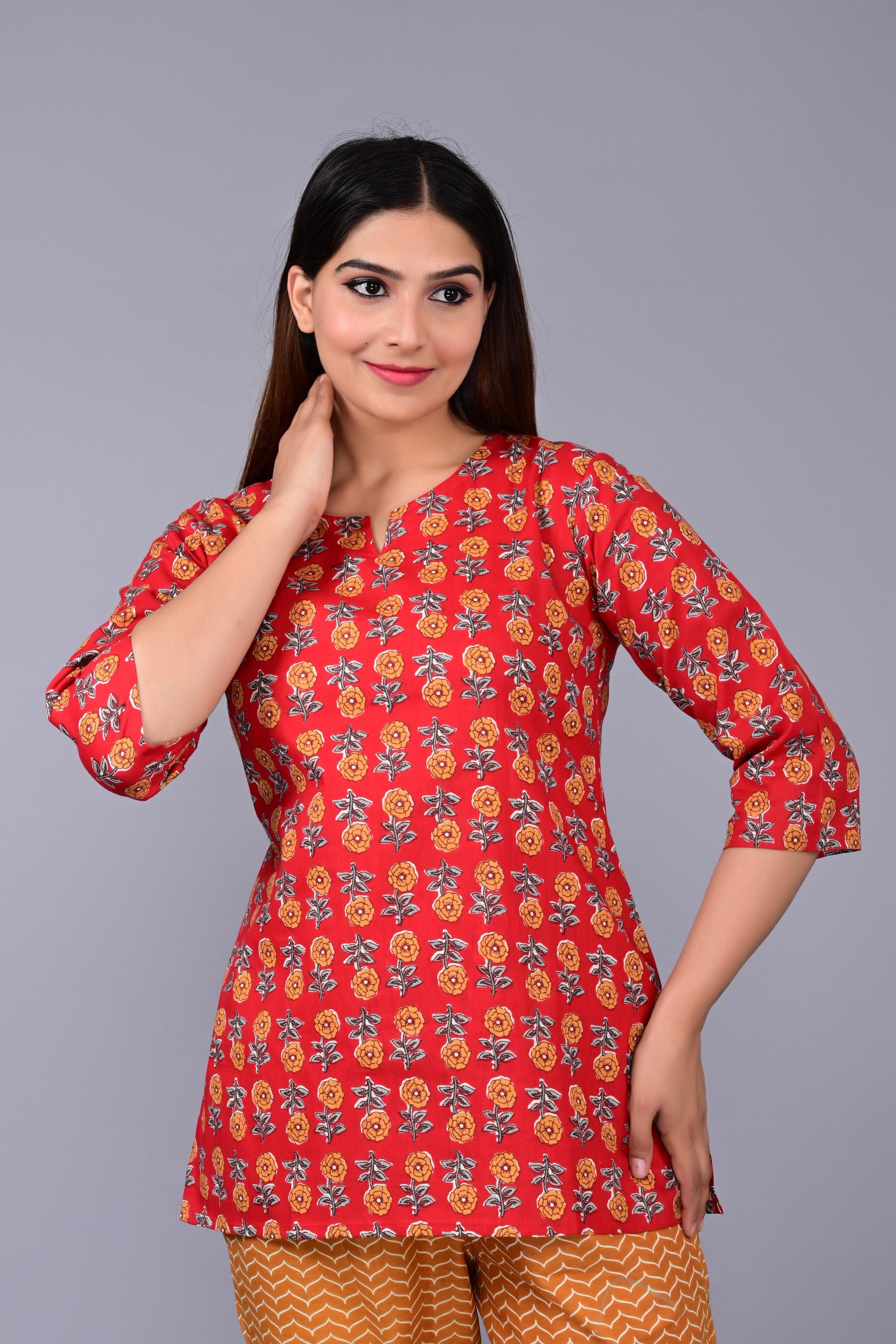 Printed Pure Cotton Night Suit Set ROOPWATI FASHION