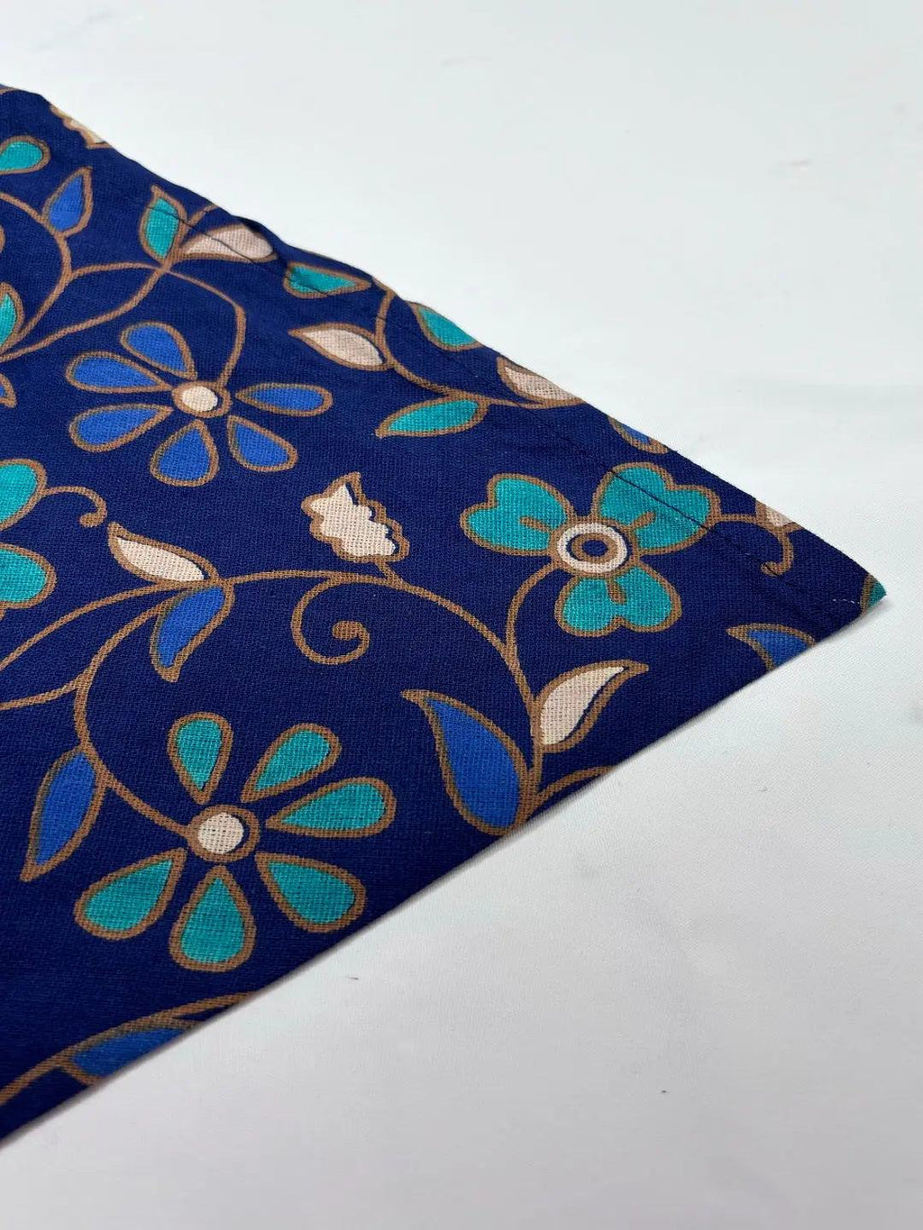 Women Navy Blue Ethnic Motifs Print Flared Palazzos ROOPWATI FASHION